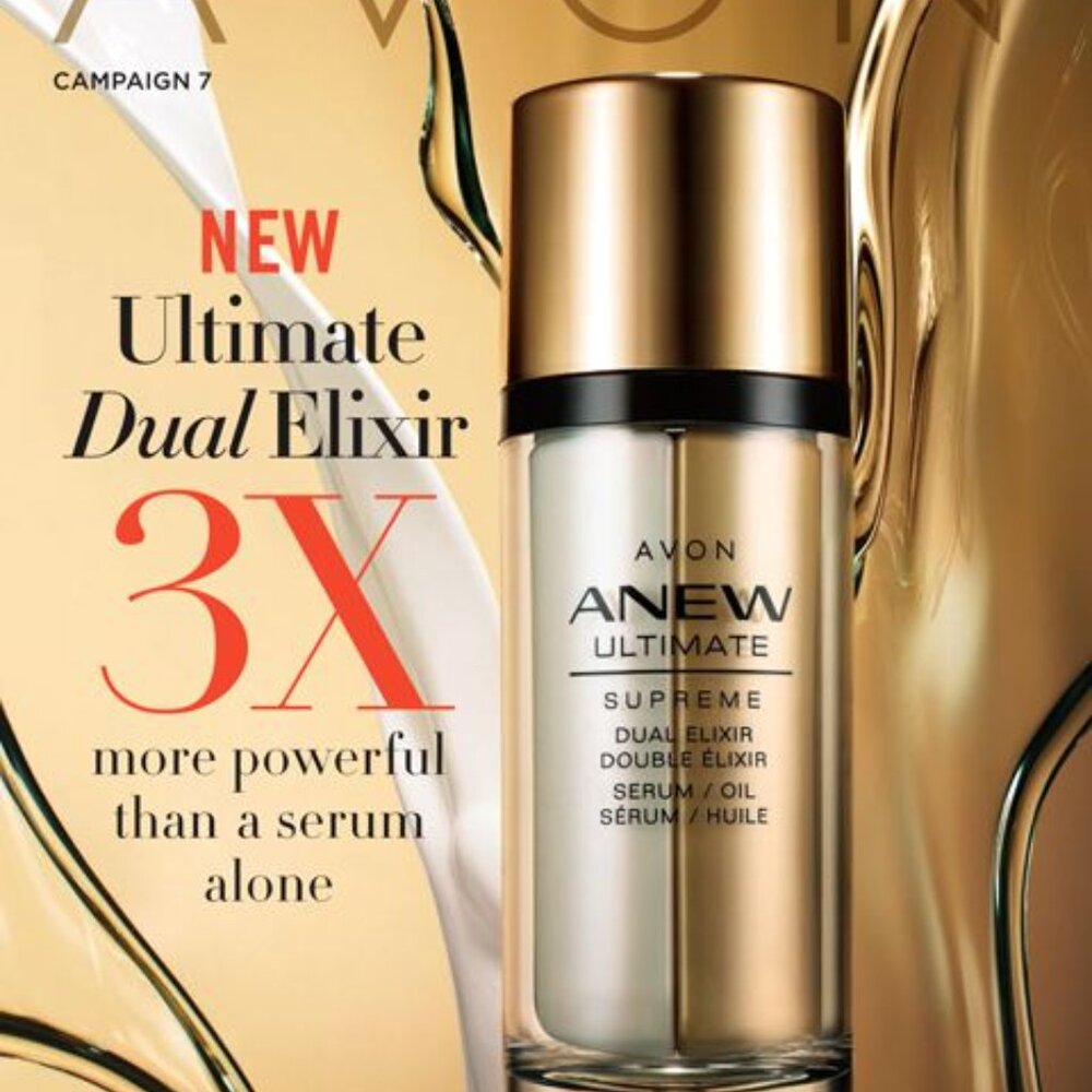 Avon Anew Ultimate Supreme Dual Elixir Serum .67 OZ 20ml Brand New with Box - Picture 5 of 6